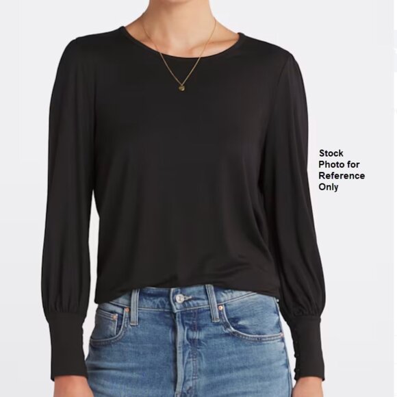PINK CLOVER Raquelle Button Sleeve Detail Knit Top - Picture 1 of 4
